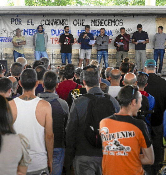 Asamblea de la plantilla de Michelin Gasteiz.