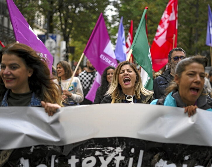 Imagen de una huelga de 2022 en Bizkaia.