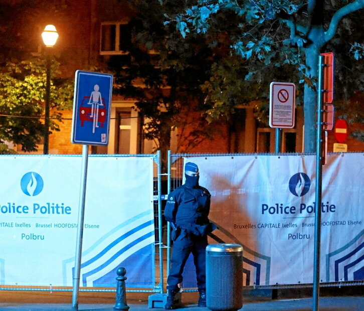 La zona del tiroteo, acordonada.