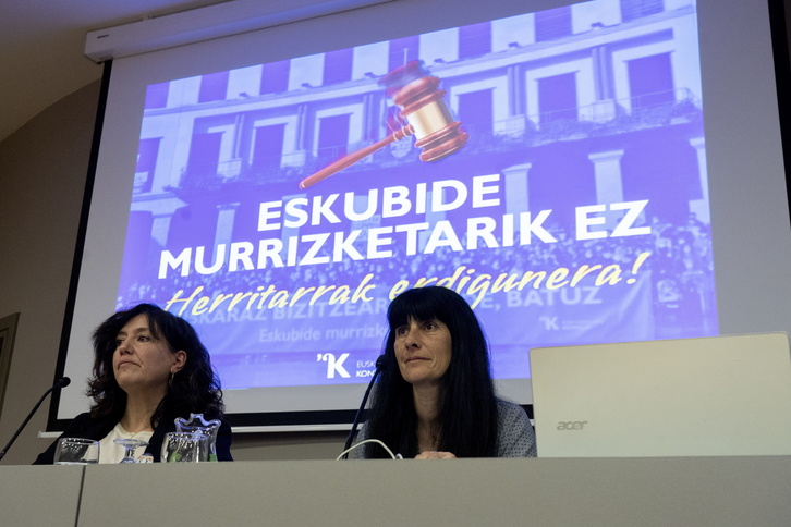 Euskararen aurkako eraso judizialen harira, Kontseiluak egindako adierazpen batean hartutako irudia.