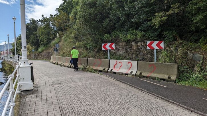 Aspecto del bidegorri entre Olabeaga y Zorrotza.