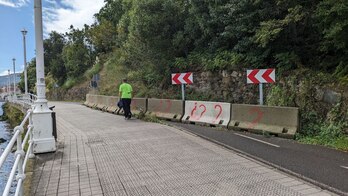 Aspecto del bidegorri entre Olabeaga y Zorrotza.