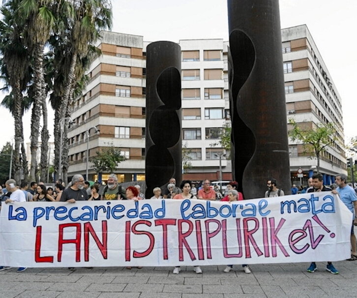 Barakaldoko mobilizazio baten artxiboko irudia.