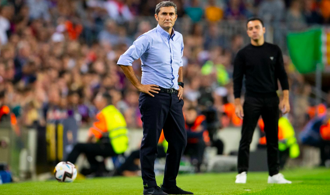 Ernesto Valverde ha estado presente en los &uacute;ltimos empates sacados en Barcelona. (@AthleticClub)