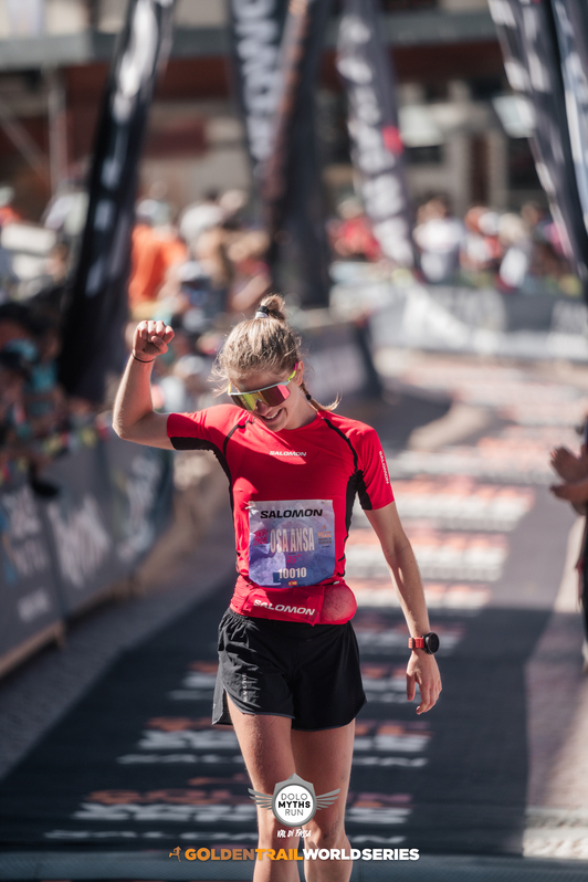 Malen Osa Dolomitetako lasterketa amaitu berritan, lortu zuen laugarren postua ospatzen.