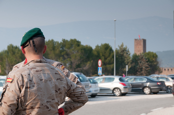Imagen de archivo de militares españoles en Nafarroa.