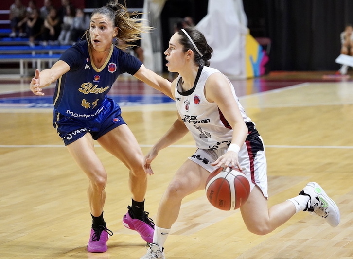 Itziar Ariztimuño, en el duelo contra Montpellier.