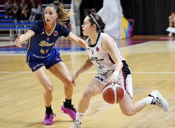 Itziar Ariztimuño, en el duelo contra Montpellier.