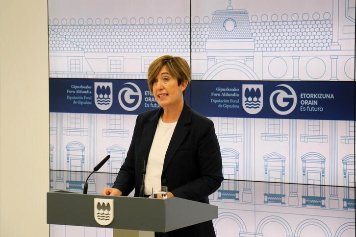 La portavoz de la Diputación de Gipuzkoa, Irune Berasaluze.