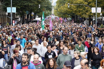 EAEko Sektore publikoan greba dela eta manifestazioa Bilbon.