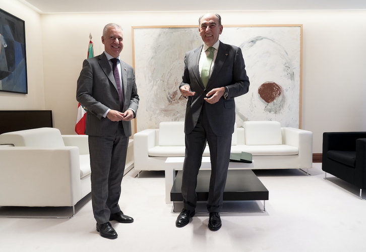 Urkullu y Sánchez Galán, en su reunión de este martes.