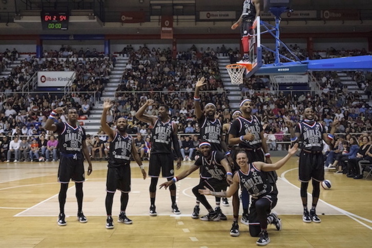 Los Harlem Globetrotters, en su visita a La Casilla en 2022.