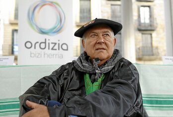 Jesus Mari Ormaetxea, «Ordizia Txapeldun» lehiaketa baliatuz ateratako argazkian.