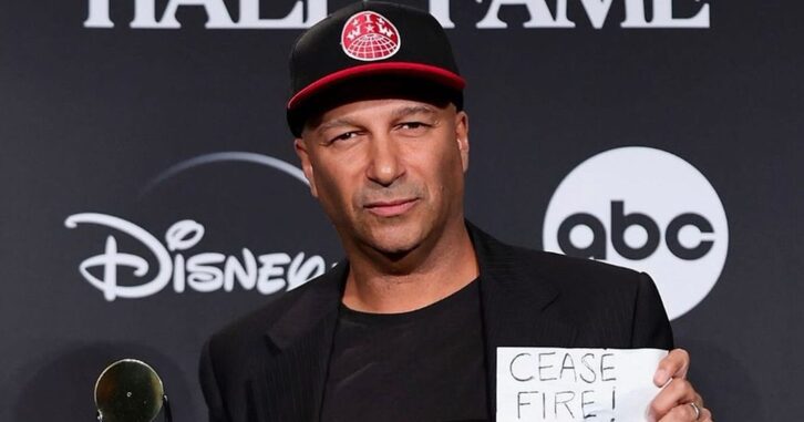 Tom Morello volvió a exigir a Israel el cese de sus ataques sobre Palestina.
