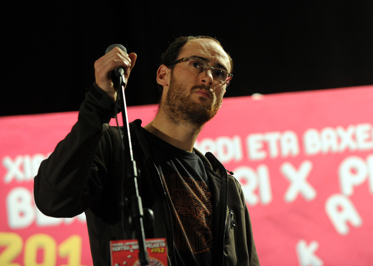 Amets Arzallus Xilabako 2012ko edizioaren lehenengo finalaurrean, Hendaian.