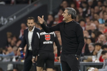 Ernesto Valverde, denboraldi honetan San Mamesen jokatutako partida batean.