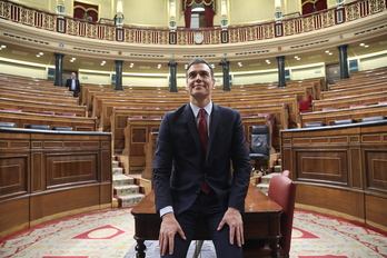 Pedro Sánchez, tras su elección en 2020.