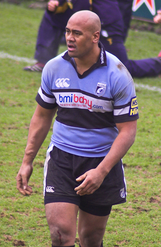 Jonah Lomu Cardiff Blues taldearekin jokatzen, 2006an.