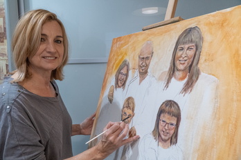 Garbiñe Arrieta, elkarrizketarako egindako argazkian.