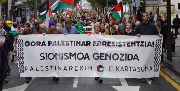 Palestinako erresistentziaren aldeko mobilizazioa.