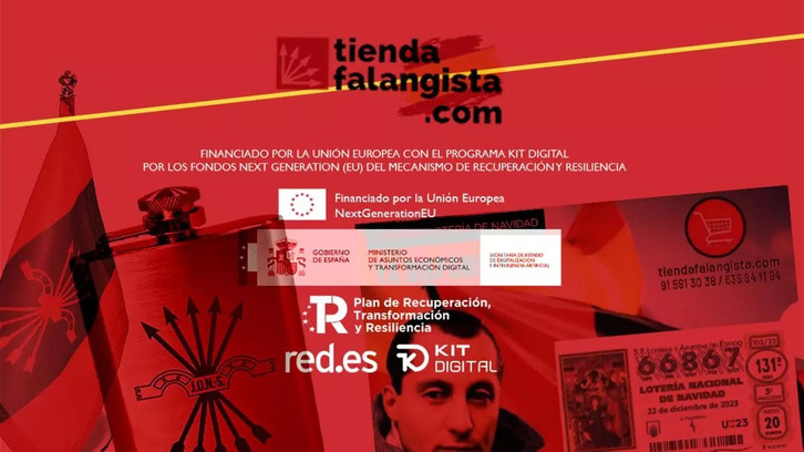 Imagen obtenida en la página falangista financiada por fondos europeos Next Generation.
