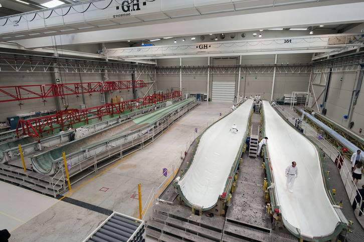 Interior de la empresa Acciona en Irunberri.