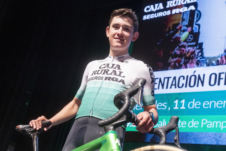 Josu Etxeberria, en la presentación de la plantilla de 2023.