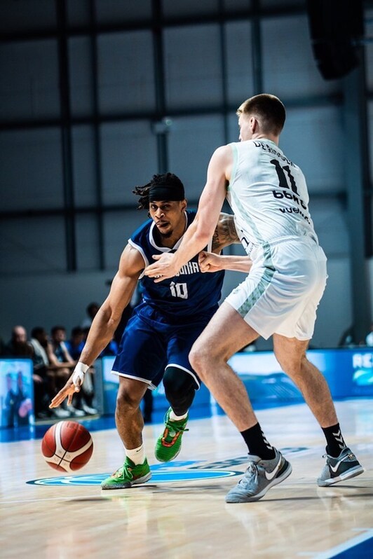 Thijs De Ridder ha sido uno de los destacados en la buena labor de defensa de Bilbao Basket.