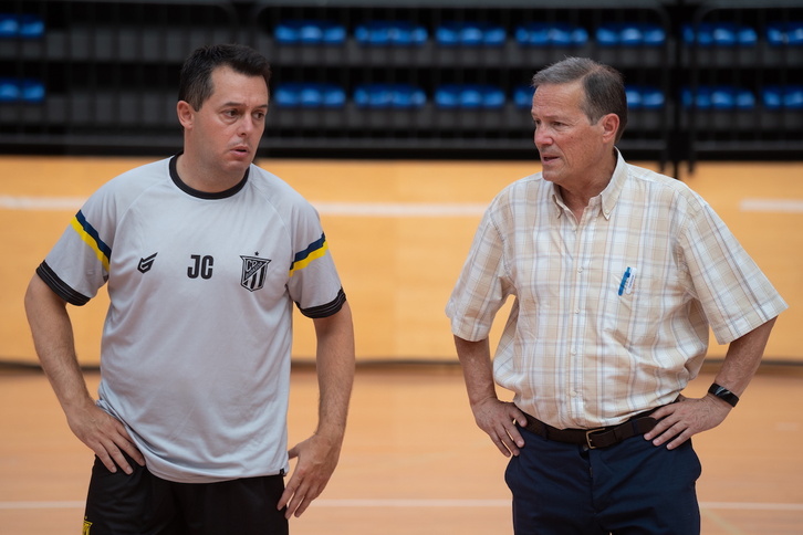 Jacobo Cuétara durante un entrenamiento la pasada temporada.