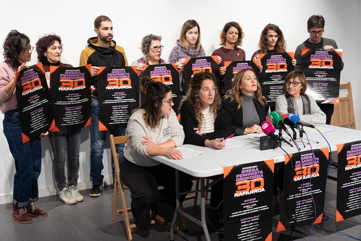 Representantes del movimiento feminista y sindicales han dado a conocer las movilizaciones de la huelga del 30N.