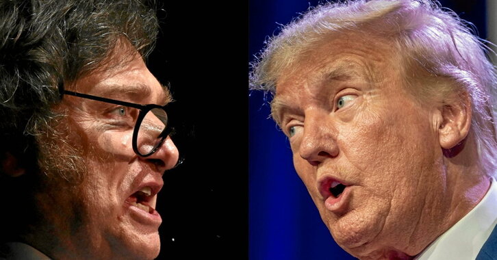 Javier Milei y Donald Trump, cuya victoria podría facilitar el estatus de «socio global» que busca el mandatario argentino.