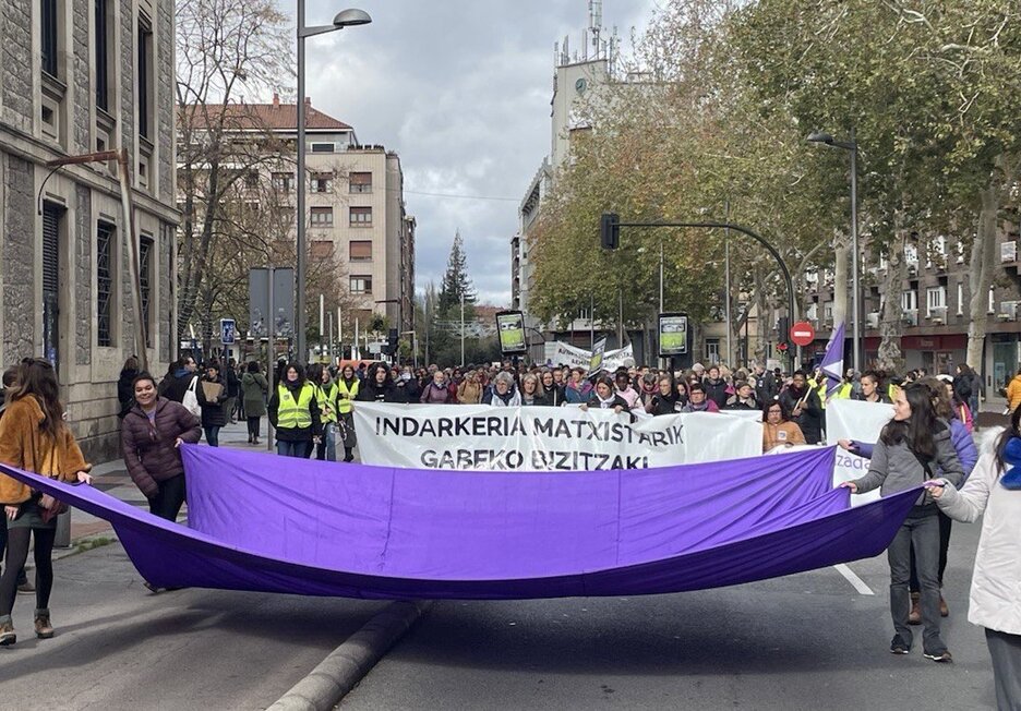 Manifestación celebrada en Gasteiz.