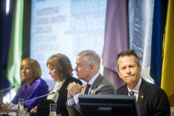 Iñigo Urkullu lehendakaria eta Jokin Bildarratz Hezkuntza sailburua.