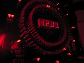 Reloj atómico de alta precisión.