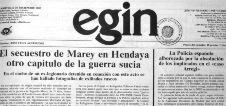 Albistea abenduaren 5eko ‘Egin’ egunkarian.