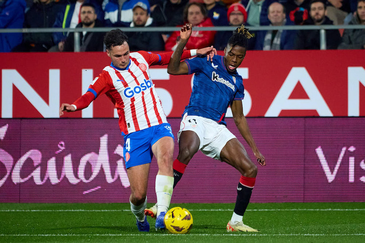 Nico Williams cuajó un gran partido ante el Girona.