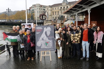 Gernika-Palestina herri ekimenaren agerraldia.