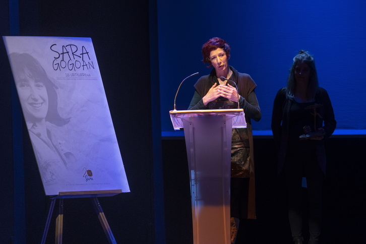 Ana Fernández, hermana de la víctima, al tomar la palabra.