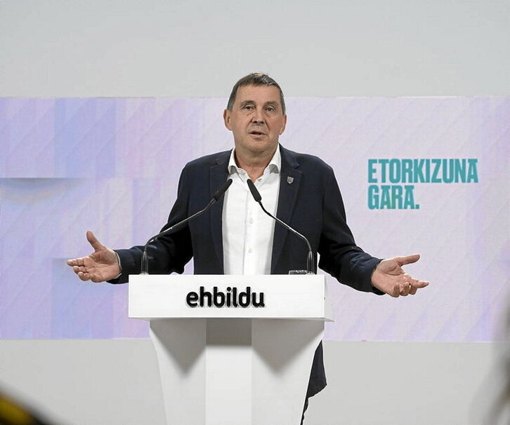 El coordinador general de EH Bildu, Arnaldo Otegi.