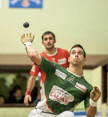 Luis Sanchez a débuté en trinquet à Urrugne.                                     Guillaume FAUVEAU