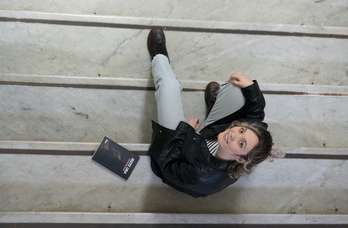 Lide Hernando Muñoz, ‘Izotz ura’ liburuaren aurkezpenean.