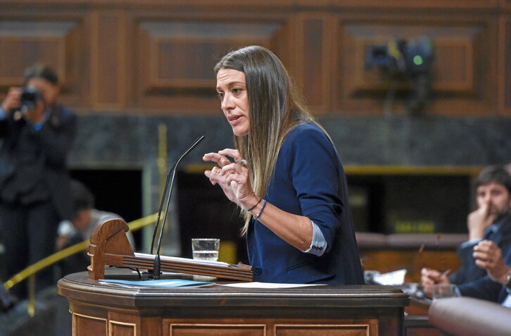 La portavoz de Junts en el Congreso español, Miriam Nogueras, que participó en la reunión de Suiza.