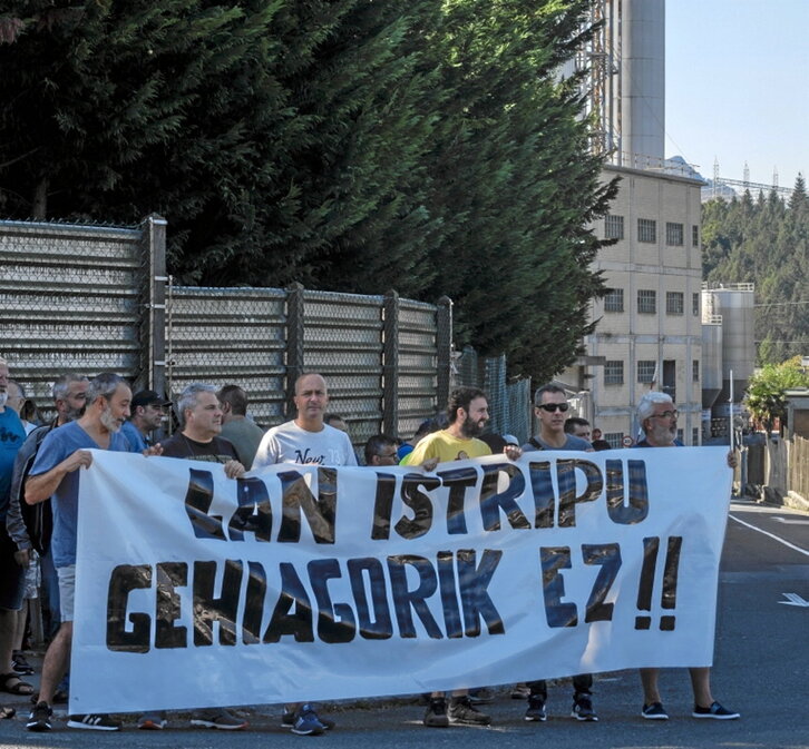 Protesta contra la siniestralidad laboral.