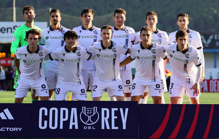 Once txuri-urdin ante el Andratx. (@RealSociedad) Once txuri-urdin ante el Andratx. (@RealSociedad)