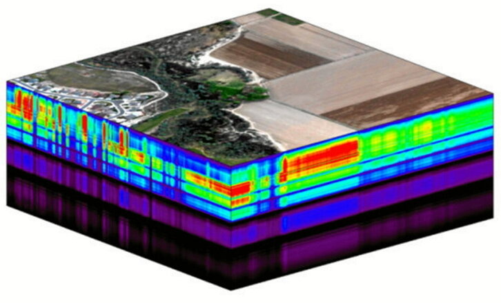 Irudi hiperespektralei «kubo hiperespektral» deitzen zaie.