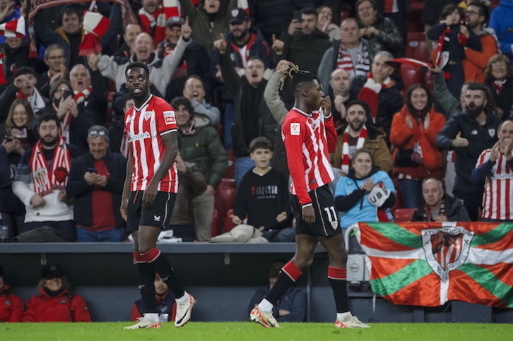 Los hermanos Iñaki y Nico Williams, imagen del buen momento que en estos instantes atraviesa el Athletic.