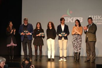 ‘Euskal Selekzioa Sariak’ ekitaldiaren lehenengo edizioko irabazleak.