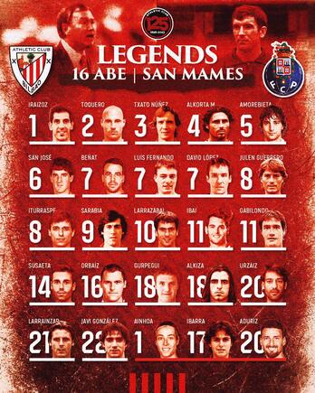Convocatoria del equipo Legends Athletic 125.