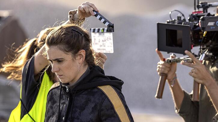 María Cerezuela durante el rodaje de ‘Romi’.