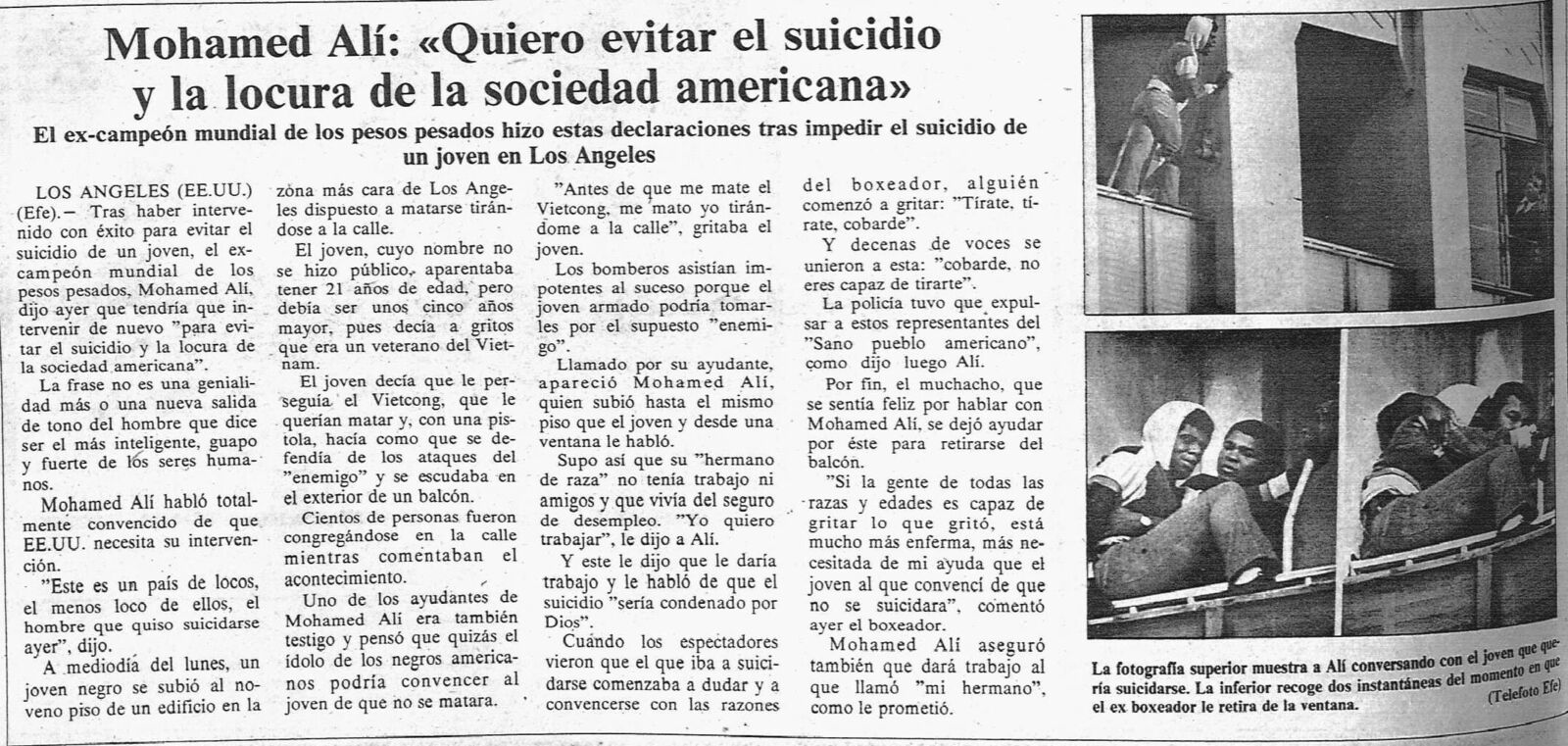 Horrela jaso zituen Eginek boxeolariaren adierazpenak 1981eko urtarrilaren 21eko alean.